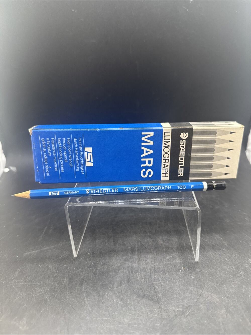 NOS Vintage Staedtler Mars Lumograph 100 F Drafting Pencils Box of 12